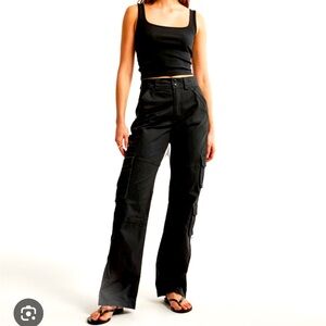 Abercrombie Relaxed Cargo Pant-Black